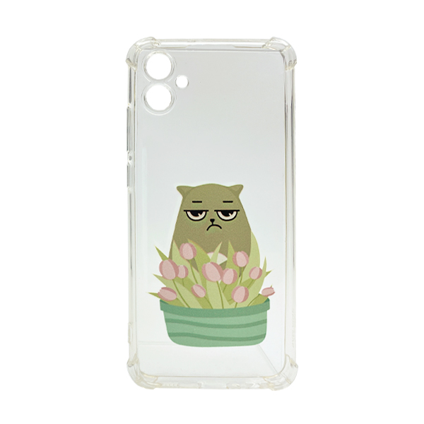 Чохол Wave Cute Case для Samsung A04e-2022/A042 Clear Cat is a Mood with Camera Lens