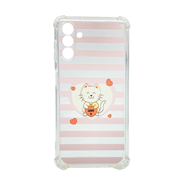 Чехол Wave Cute Case для Samsung A04s-2022/A047 Clear Kitty Love with Camera Lens