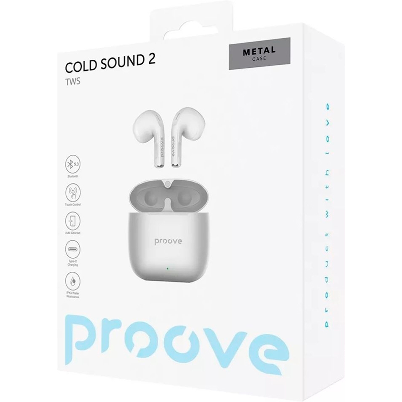 Bluetooth Наушники Proove Cold Sound 2 TWS (White)