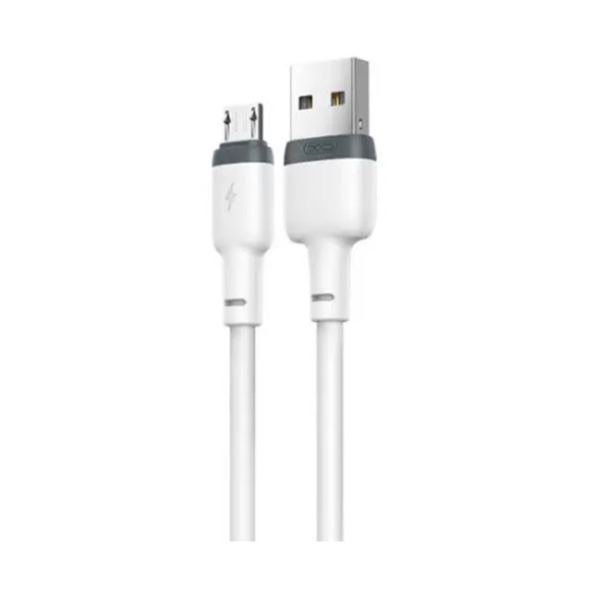 Кабель XO NB208 Micro USB 1m 2.4A Liquid Silicone White