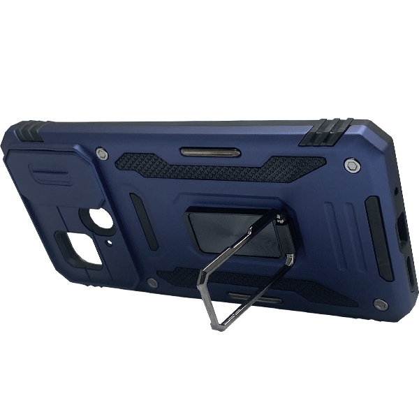 Чехол Armor Camshield Case для Xiaomi Redmi 10с/Poco C40 with Ring Dark Blue