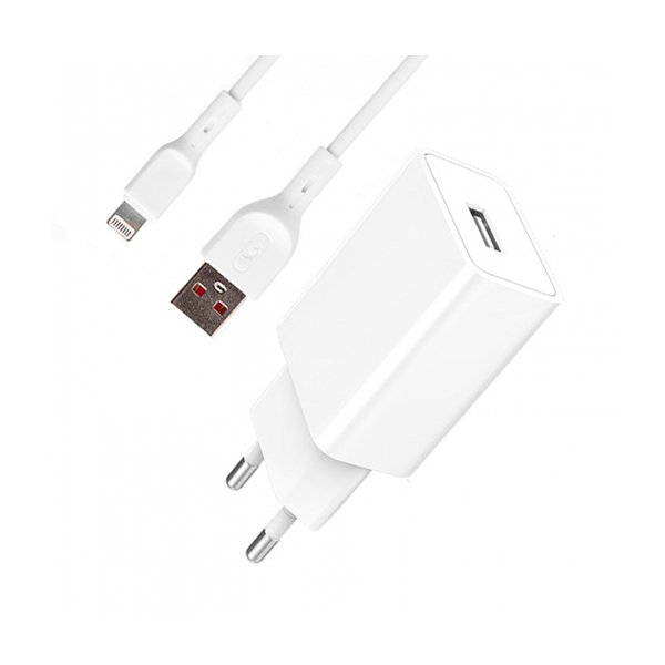 СЗУ SkyDolphin SC36L 1USB 2.4A White + Lightning cable (MZP-000116)