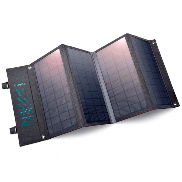 Портативная солнечная зарядная станция Choetech 36W Black