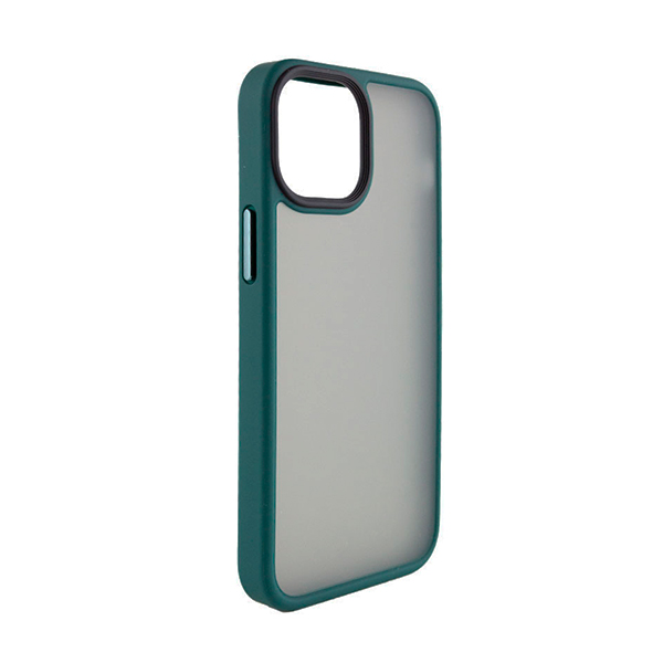 Чохол накладка Mate Plus Metal Buttons Case для iPhone 12 Pro Max Dark Green