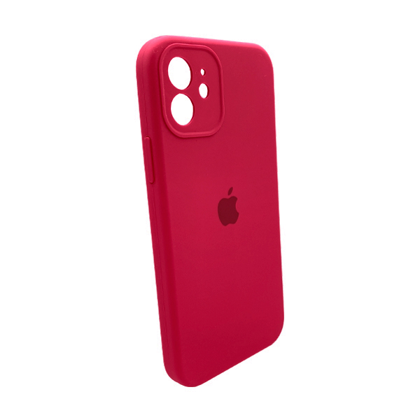 Чохол Soft Touch для Apple iPhone 12 Rose Red with Camera Lens Protection