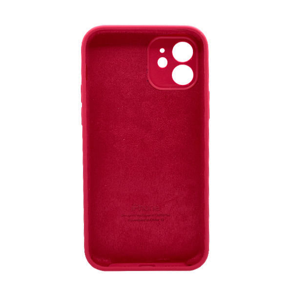 Чохол Soft Touch для Apple iPhone 12 Rose Red with Camera Lens Protection