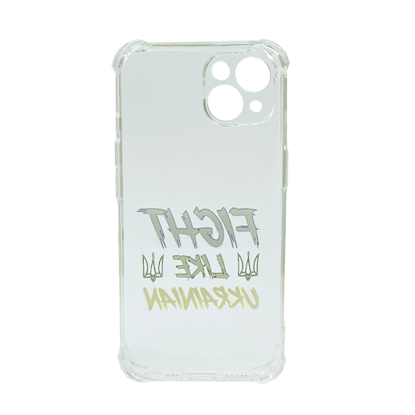 Чохол Wave We are Ukraine Case iPhone 14 Plus Clear Fight Like Ukrainian with Camera Lens