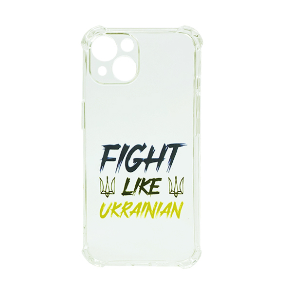 Чохол Wave We are Ukraine Case iPhone 14 Plus Clear Fight Like Ukrainian with Camera Lens