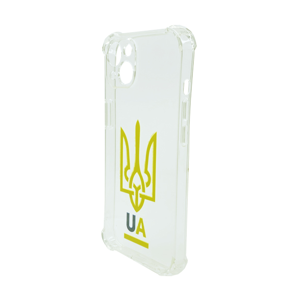 Чехол Wave We are Ukraine Case iPhone 13 Clear U&A with Camera Lens