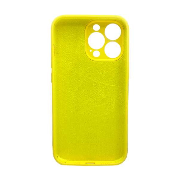 Чехол Soft Touch для Apple iPhone 13 Pro Yellow with Camera Lens Protection