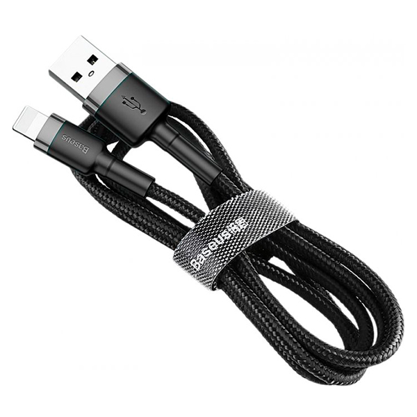 Кабель Baseus Cafule Cable USB Lightning 2.4A 0.5M Gray/Black (CALKLF-AG1)
