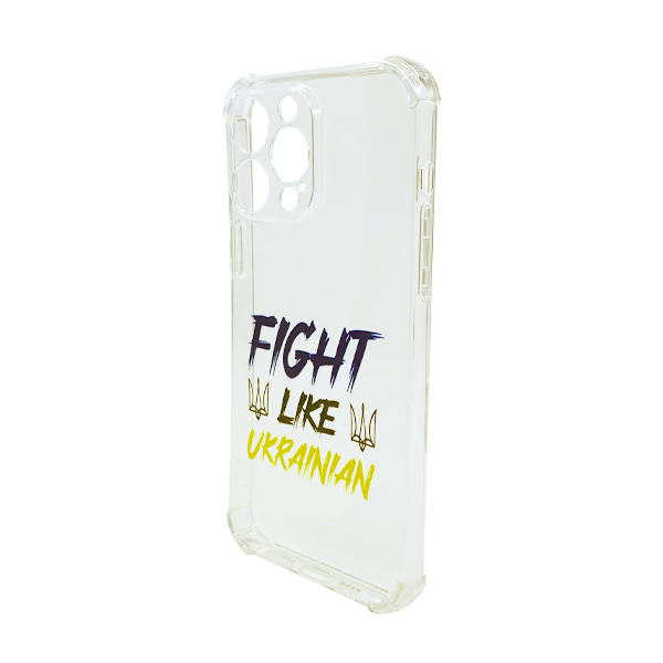 Чохол Wave We are Ukraine Case iPhone 14 Pro Max Clear Fight Like Ukrainian with Camera Lens