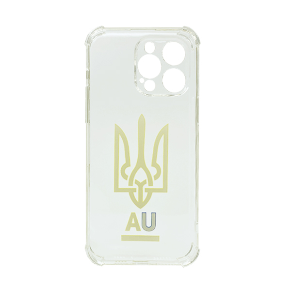 Чехол Wave We are Ukraine Case iPhone 13 Pro Max Clear U&A with Camera Lens