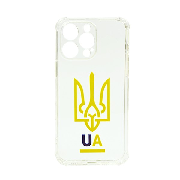 Чохол Wave We are Ukraine Case iPhone 13 Pro Max Clear U&A with Camera Lens