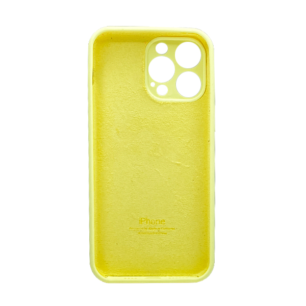 Чохол Soft Touch для Apple iPhone 14 Pro Max Yellow with Camera Lens Protection Square