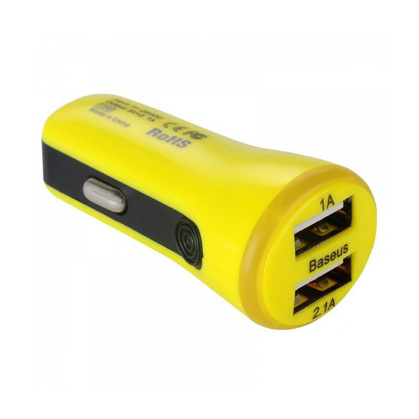 АЗУ Baseus 2.1A Dual USB Car Charger Sport Yellow (CCALL-CR0Y)