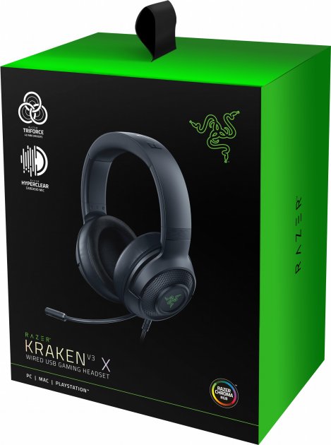 Навушники Razer Kraken V3 X Black FRML Packaging (RZ04-03750300-R3M1)