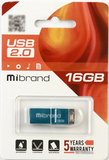 Флешка Mibrand 16GB Сhameleon USB 2.0 Light Blue (MI2.0/CH16U6LU)