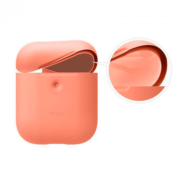 Футляр для наушников Elago A2 Silicone Case Peach for Airpods with Wireless Charging Case (EAP2SC-PE)