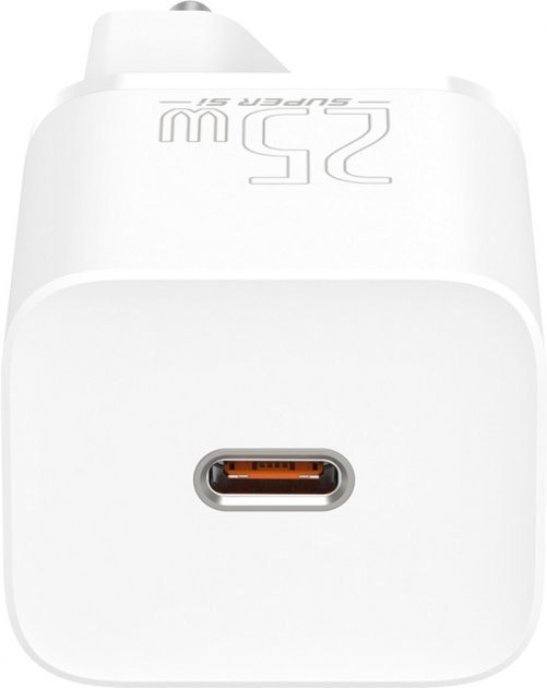 МЗП Baseus Super Silicone PD Charger 25W + Type-C to Type-C White (TZCCSUP-L02)