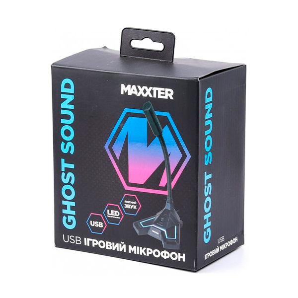 Мікрофон для ПК Maxxter Ghost Sound Black