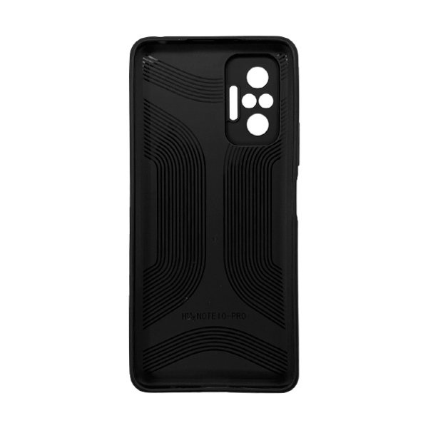Чехол Silicon Leather Case для Xiaomi Redmi Note 10 Pro/Note 10 Pro Max Black Cube