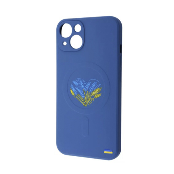 Чохол Wave Ukraine Edition Case для Apple iPhone 13/14 with MagSafe Spikelet Heart