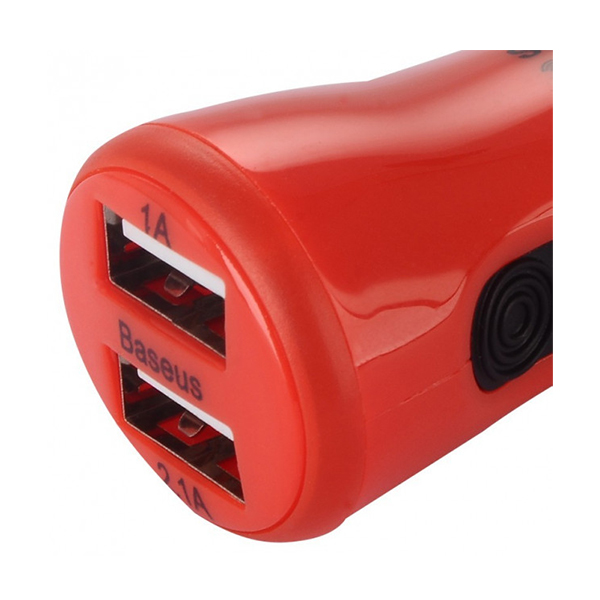 АЗП Baseus 2.1A Dual USB Car Charger Sport Red (CCALL-CR09)