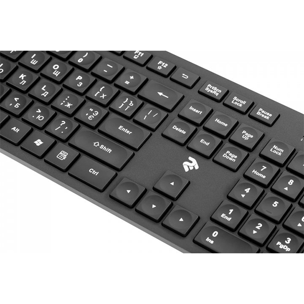 IT/kbrd Комплект клавиатура и мышь беспроводные 2E MK420 WL Black (2E-MK420WB)