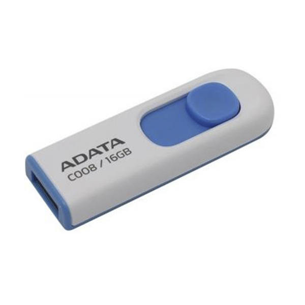Флешка ADATA 16 GB C008 White (AC008-16G-RWE)