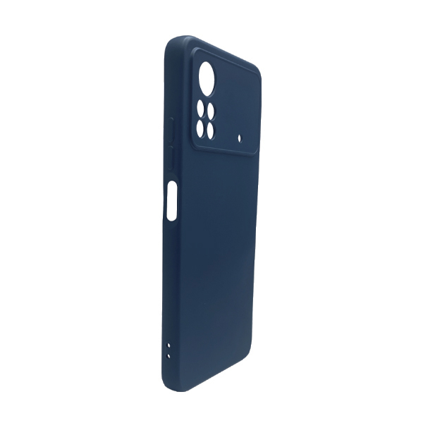 Чехол Original Soft Touch Case for Xiaomi Poco X4 Pro 5G Dark Blue with Camera Lens