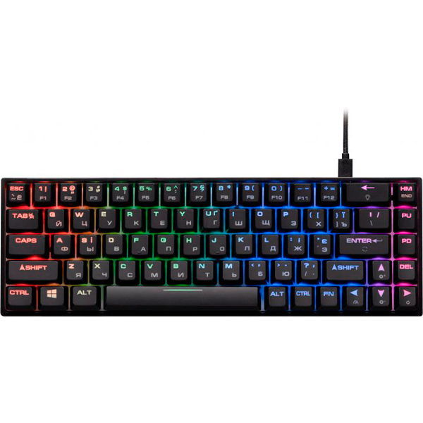 Клавіатура 2E Gaming KG370 RGB Gateron Red Switch Black (2E-KG370UBK-RD)