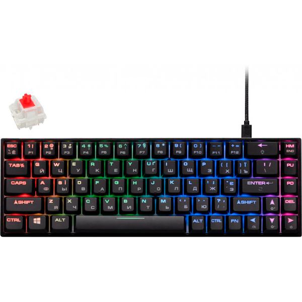 Клавіатура 2E Gaming KG370 RGB Gateron Red Switch Black (2E-KG370UBK-RD)