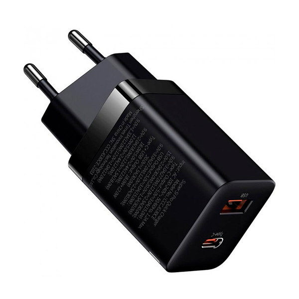 СЗУ Baseus Super Si Pro Quick Charger USB/Type-C 30W Black (CCSUPP-E01)