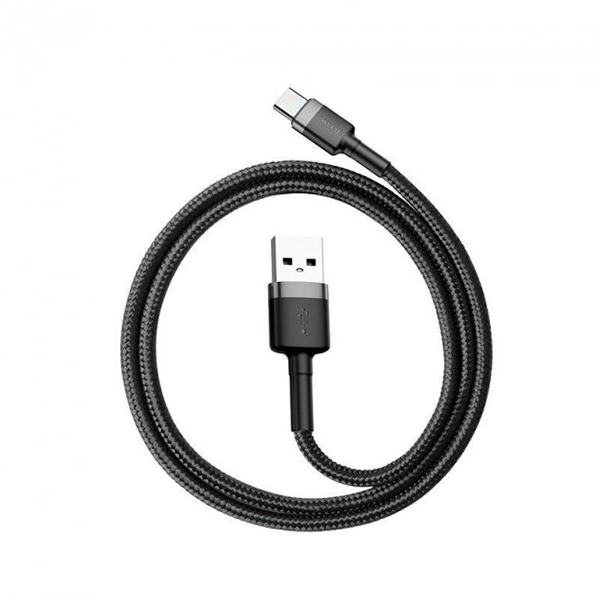 Кабель Baseus Cafule Cable USB Type-C 3A 0.5m Grey/Black (CATKLF-AG1)