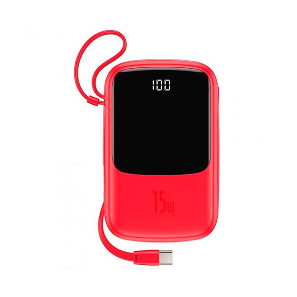 Внешний аккумулятор Baseus Qpow 10000 mAh Red (PPQD-A09) + USB-лампа XO Y1
