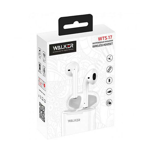 Bluetooth Навушники Walker WTS-17 White