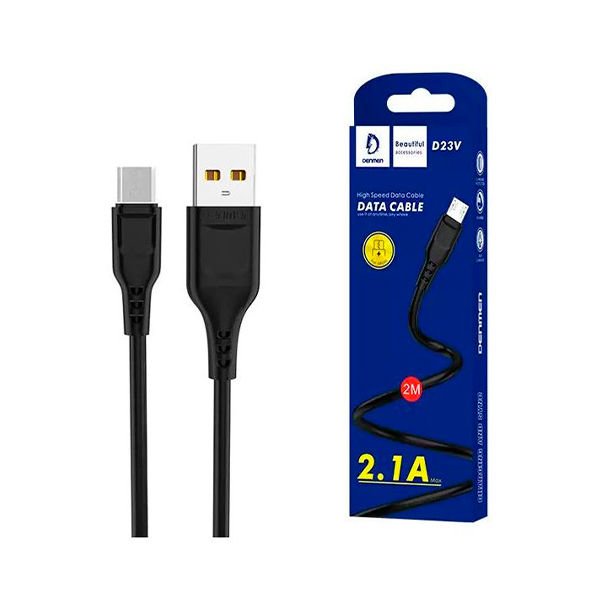 Кабель Denmen D23V Micro USB 2.1A Black
