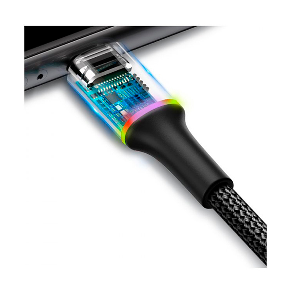 Кабель Baseus Halo Data Cable USB Type-C 3A 1m Black (CATGH-B01)