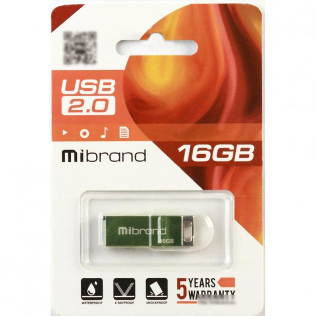 Флешка Mibrand 16GB Сhameleon USB 2.0 Light Green (MI2.0/CH16U6LG)