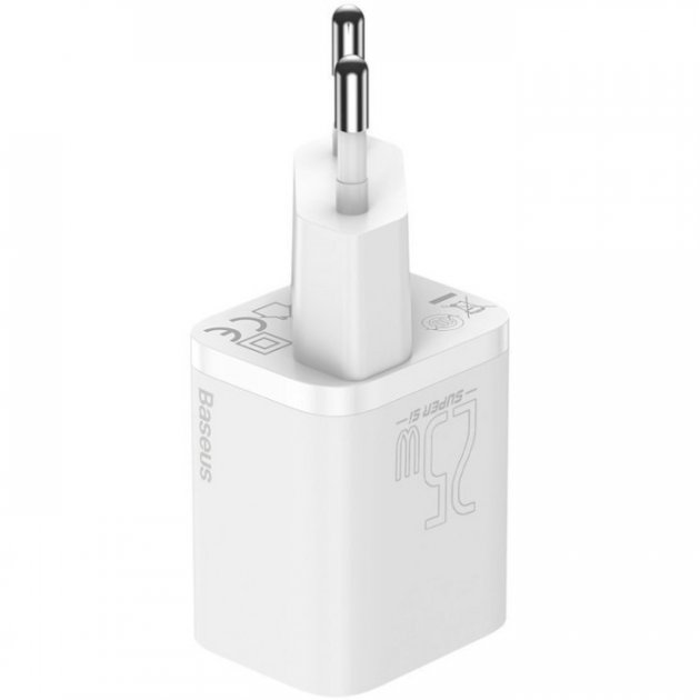 СЗУ Baseus Super Silicone PD Charger 25W + Type-C to Type-C White (TZCCSUP-L02)