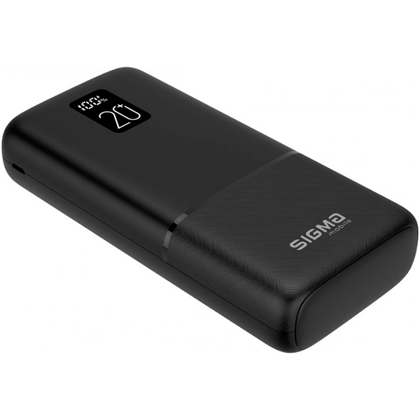 Зовнішній акумулятор Sigma mobile X-power SI20A2QL 20000mAh Type-C PD20W QC22,5W Black (4827798423813)