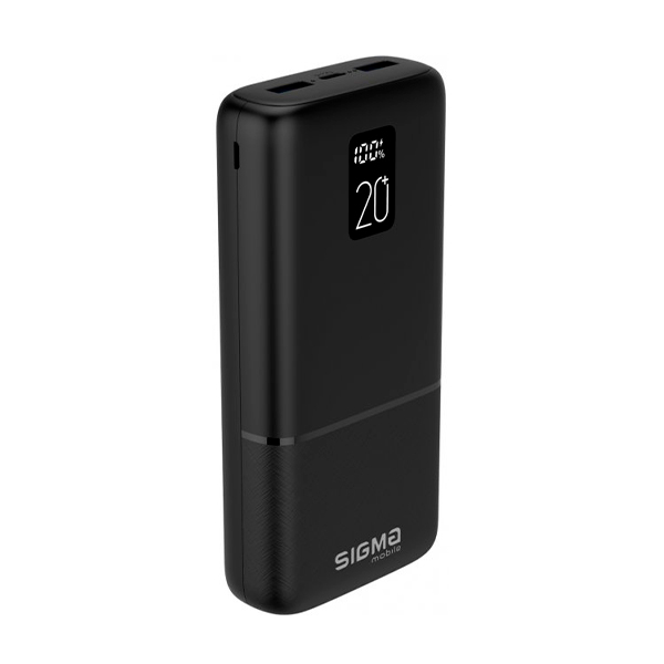 Зовнішній акумулятор Sigma mobile X-power SI20A2QL 20000mAh Type-C PD20W QC22,5W Black (4827798423813)