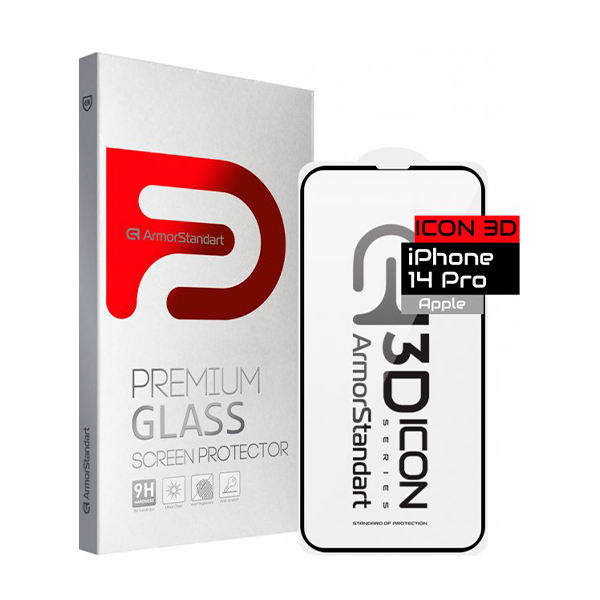 Защитное стекло для iPhone 14 Pro 6D Black Elite Nano Protection