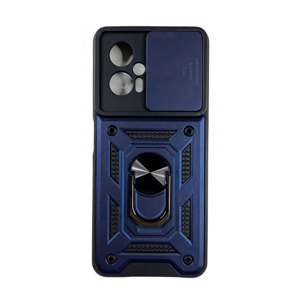 Чохол Armor Camshield Case для Xiaomi Poco X4 GT with Ring Dark Blue