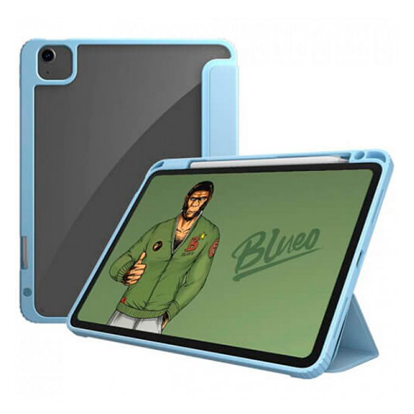 Чехол книжка Blueo Ape Case with Leather Sheath для iPad 10.2 2019/2020/2021 with Pencil Holder Light Blue