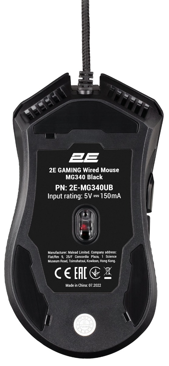 Проводная мышь 2E Gaming MG340 RGB USB Black (2E-MG340UB)