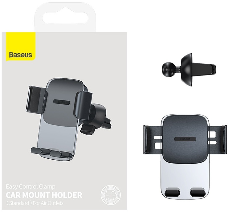 Автотримач для телефона Baseus Car Holder Air Vent Easy Control Clamp Black (SUYK000101)