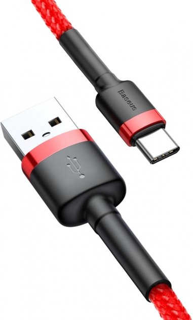 Кабель Baseus Cafule Cable USB Type-C 2A 3m Red/Red (CATKLF-U09)