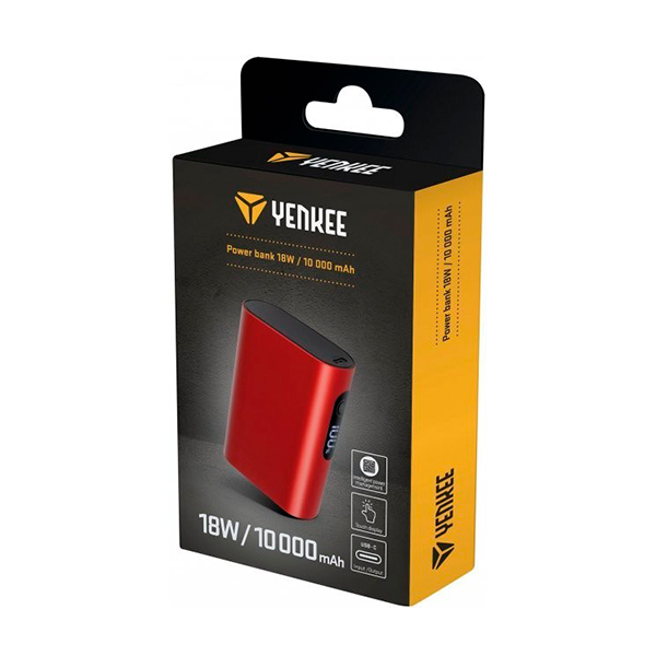 Зовнішній акумулятор Yenkee YPB 1180-10000 mAh Li-pol+TYPE-C (Red) + USB-лампа XO Y1